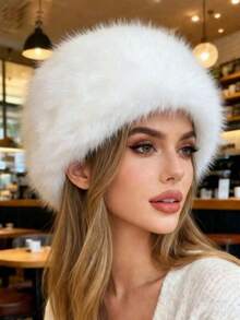 新款时尚个性化高品质男女通用仿毛皮耳罩帽，秋冬季日式大头围加厚保暖防风渔夫帽，非常显脸型