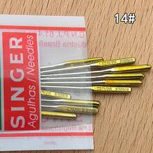 20/50 件钛涂层缝纫机针，尺寸 9/11/14/16/18，耐用的金色针，适用于家庭缝纫、绗缝和 DIY 工艺品，通用替换针，是圣诞节和其他节日送给缝纫爱好者的绝佳礼物 - 彩色 - 查看 22