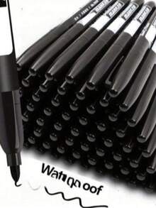 15pcs Permanent Marker Pens - Waterproof, Ink, Black, Blue And Red, Suitable For Art, Sketching, School And Office Supplies - Multicolor - View 4