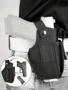 女士通用隐蔽携带枪套及替换零件 - 左右手通用型内/外腰尼龙手枪套，配有低调腰带夹和可选弹匣袋，可调节松紧度，快速拔枪；适用于紧凑型和超紧凑型手枪，加固缝线 - 理想的日常携带/隐蔽携带、靶场、战术、安保和执法用途，武器、狩猎装备，成人圣诞礼物 - 彩色 - 查看 1