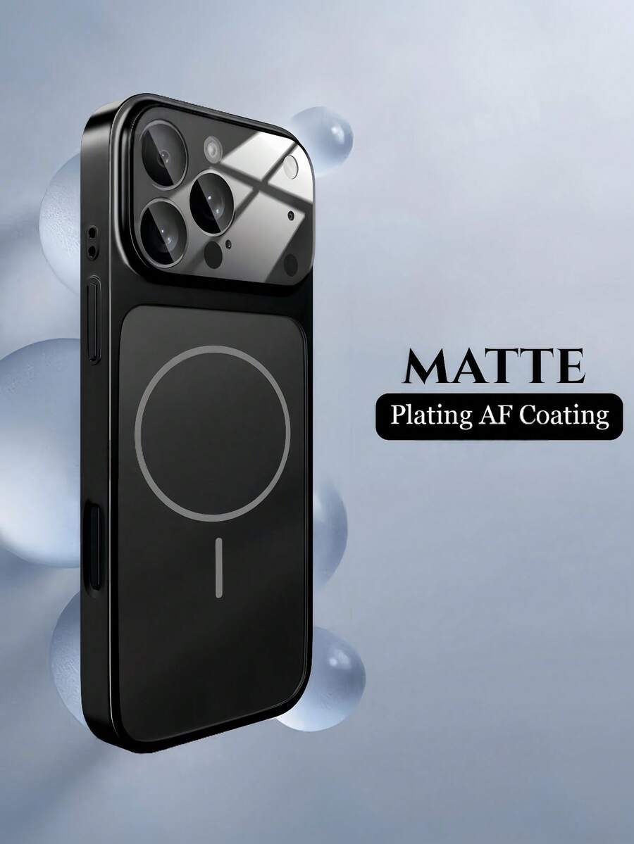 Upgraded Version: Original Large Window Magnetic Protective Case, Compatible With IPhone 17/16/15/14/13 Air/17 Pro Max - Supports Wireless Charging, Matte Finish - Black - View 1