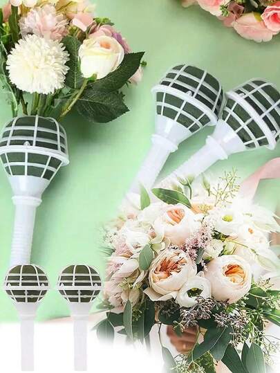 6pcs Bouquet Holder, DIY Wedding Bouquet Kit With Foam Bouquet Holder For Wedding Bouquet Supplies And Special Events