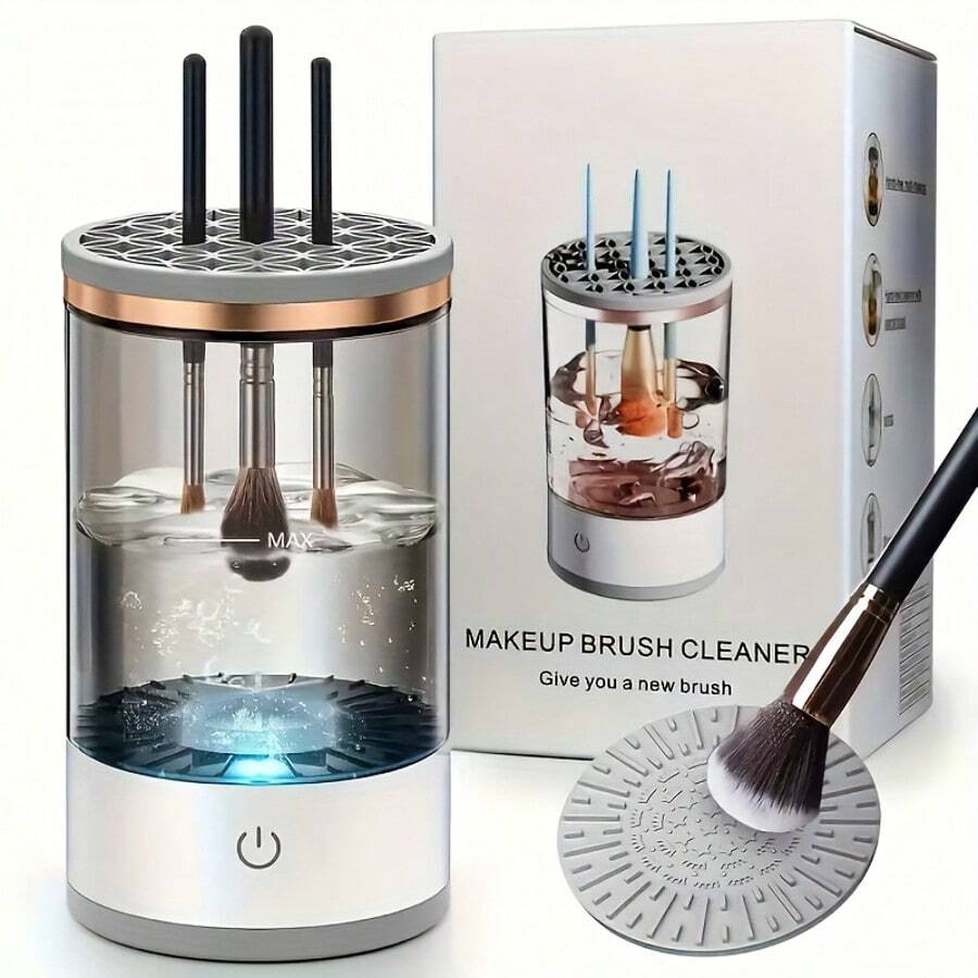 1pc USB Electric Makeup Brush Cleaner, Automatic Makeup Brush Cleaning Tool, Quick And Efficient Deep Cleaning Of All Types Of Brushes, Portable, Suitable For Travel Home Use, Suitable For Beauty Makeup Brush Set, Eyeshadow Brush, Blush Brush, Suitable For Makeup Lovers And Professionals, Bags, Storage Bags, Storage Box, Makeup Storage Box, Cosmetics - Nhiều màu - Xem 1