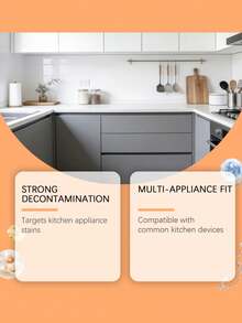 Kitchen Appliance Cleaner, Daily Kitchen Multi-Surface Grease Cleaning Mild Fragrance Spray - Multicolor - View 2