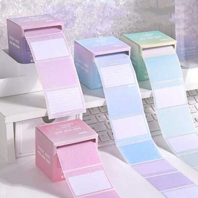 256 Sheets/Box DIY Pull-Out Sticky Notes For Students To Paste, Correct Mistakes, Modify Wrong Question Stickers, Note Boxes, Label Paper