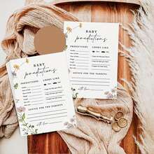10/30 Pcs Prediction And Suggestion Cards/Fun Shower Cards/Suitable For New Parents/Appropriate For Boys Or Girls/Wildflower Cards - Multicolor - View 6