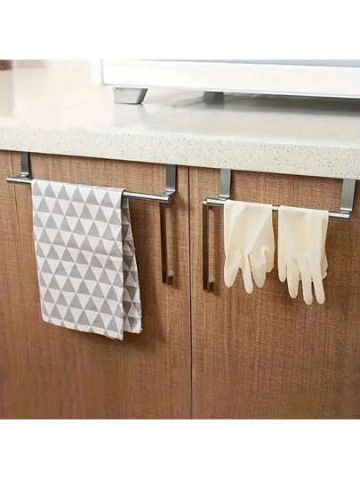 1pc/2pcs,Stainless Steel Kitchen Cabinet Door Towel Rack Seamless Bathroom Bathroom Door Back Kitchen Door Towel Rod Storage Rack,Wedding Decoration,Xmas Decoration,Birthday Decoration,Birthday Gift,Christmas Table Decorations,Christmas,Christmas Decorations,Christmas Gifts Kitchen Items Kitchen Accessories Kitchen Tools