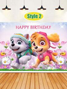 Paw PatrolTeam Patrol Children's Theme Birthday Party Background Decorative Items Cloth - Woof Woof Team Children's Cartoon Birthday Theme Photo Background Cloth - Woof Woof Team Big Battle Theme Birthday Party Background Cloth - Multicolor - View 20