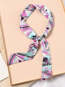 WJ1033 Narrow Long Skinny Neck Silk Scarf Bag Scarf For Handbag 1PC - A - View 54