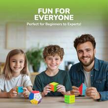 Sengso Speed Cube 2x2 3x3 4x4 5x5 Megaminx och Pyramidkub Smidigt klisterfria magiska kuber Kollektion för barn och vuxna - Multifärgad - Visa 6