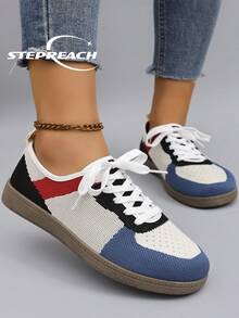 STEPREACH 新款女士休闲运动鞋，网面透气舒适轻便防滑套脚驾驶鞋 - 藍色 - 查看 1