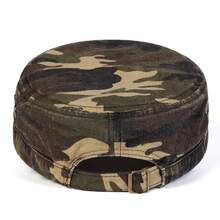 1pc Men's Camouflage Flat Top Cap, Adjustable Outdoor Sports Baseball Hat, Sun Protection, Casual For Spring, Autumn, Travel, Beach - Camouflage - View 4