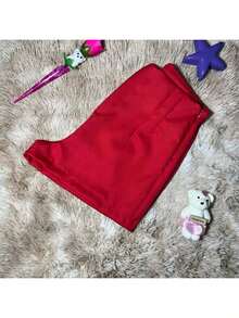 SHORSTS FEMENINO ALFATARIA SIN BOLSO SUPER CONFORTABLE SHORTS QUE CONVINA CON TUDO SIPER EN LADO IZQUIERDO - Vermelho - Visão 4