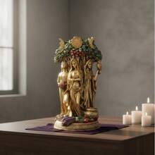 Estatua Réplica Hécate Tradicional Triple Art'iland. escultura de resina - Dorado - Ver 3