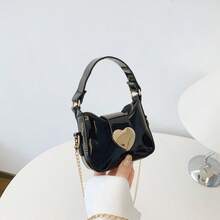 1pc Holographic Laser Girl's Handbag With Chain Strap, Crossbody Shoulder Bag - one-size - View 7