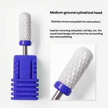3PCS Cylindrical Ceramic Grinding Bits, Universal Nail Drill Bits For Gel Polish Removal, Compatible With All Nail Drills - Multicolor - View 4