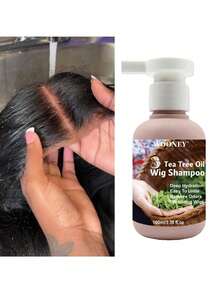 茶树油假发洗发水，深层滋润，易于解开，去除异味，保护假发，强效清洁，去除残留物，消除异味，令发丝清新轻盈。适用于所有假发质地。