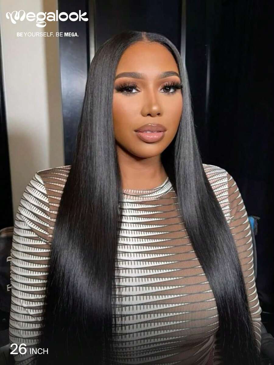 MEGALOOK 6x5 Lace Bob Wig Human Hair Ready To Go Glueless Silky Straight Bob Wig Pre-Plucked Pre-Cut Lace Breathable Cap Natural Hair Wig 10-30 Inch Daily Style - SNatural - View 1