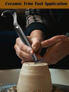 Stainless Steel Pottery Trimming Tools, Suitable For Clay And Ceramic Edging, Dual-Head Pottery Trimming Tool, And Ceramic Trimming Tools Used By Pottery Artists