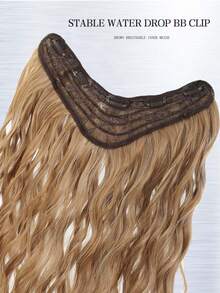 24-Inch Mixed Brown & Gold Synthetic Hair Extensions With BB Clips, 5 Clips Included, Suitable For Women, Heat Resistant Protein Fiber High-Quality Clip-In Hair Extensions - Multicolor - View 3