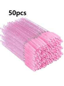 Bộ 100/500 cọ chuốt mascara đen dùng một lần, cọ kẻ lông mày, dụng cụ trang điểm mini, cọ kẻ lông mày, cọ tán phấn mắt, cọ xoắn ốc, quà tặng kèm. - Hồng - Xem 14