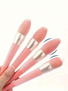50 Makeup Brush Protective Net Covers, Plastic Net Covers, Hair Brush Net Covers, Anti-Shedding Protective Covers, Makeup Brush Storage Nets, Beauty Tools - Multicolor - View 6