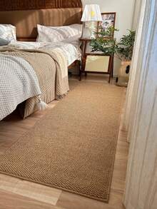 Linen-Like Texture Area Rug, Suitable For Living Room, Bedroom, Hallway, Entryway, Laundry Room, Kitchen, Dining Room - Indoor All-Season Home Decor Carpet, Washable & Non-Slip, Suitable For Home Use As Hallway Rug, Bedroom Rug, Kitchen Rug, Bedside Rug, Home Decor, Kitchen Decor - Brown - View 5
