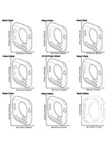 Étui de protection compatible avec Apple Watch 38/40/41/42/44/45/46/49 mm, en silicone souple et flexible, fin et léger, avec protection creuse pour Apple Watch Series Ultra/SE/11/10/9/8/7/6/5/4/3/2/1, accessoires d'étui de montre intelligent, rouge - Rouge creux - Voir 10