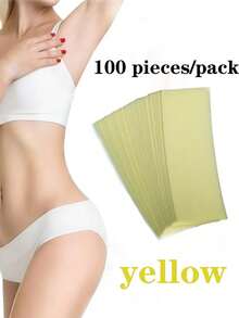 100片/80片/50片装男女通用脱毛蜡纸，脱毛配件，需配合脱毛蜡使用！（不含脱毛蜡）脱毛纸配件，一次性专业沙龙脱毛蜡纸，理发店、美容院、旅行必备脱毛产品及配件/一次性无纺布脱毛蜡纸，脱毛配件蜡纸 - 彩色 - 查看 4
