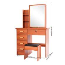 YUNRUX Vanities & Vanity Benches - Rust Brown - View 2