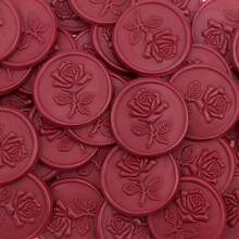 10/25pcs Rose Or Heart Shaped Wax Seal Stickers, Self-Adhesive Envelope Seals Suitable For Weddings, Parties And Birthdays - Multicolor - View 16