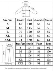 Autumn/Winter Outfits, Street Style Casual Hip-Hop Outfits, And Stylish Hooded Outfits - 黑色 - 查看 2