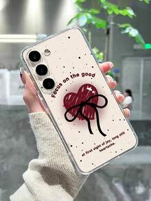 1个时尚爱心蝴蝶结印花透明保护壳，兼容三星Galaxy A07/A17/S26/S26 Plus/S26 Ultra、S25/S25 Plus/S25 Ultra、A16/A36/A26/A56/A50/A12/A32/A52/A72/A51/A21S/A13/A14、S24/S24 Plus/S24 Ultra、S20/S23/S22、A53、S20 FE、S21，以及小米11/12 Pro/12/12X/13 Pro/14 Pro/15 Pro/X3 Pro、Redmi 10/9/Note 9/12C/Note 11 Pro/Note 8 Pro/9C/9A。 - 彩色 - 查看 5