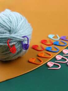 120pc/Box Knitting Crochet Stitch Markers With A Storage Box, Sewing Tools For Knitting, Crochet And Crafting (10 Color Ship Randomly) - Multicolor - View 5