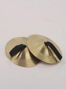 2pcs Gold Finger Cymbals, Suitable For Belly Dancers And Party Use Percussion Instrument - Finger Gong - View 12