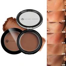 YOUNG VISION 1 Box Matte Bronzer Powder, Oil Control, Fine Velvet Texture, Seamless, Set Makeup, Contour, Highlight Hairline, Facial Makeup For Daily, Party, Performance - 彩色 - 查看 2
