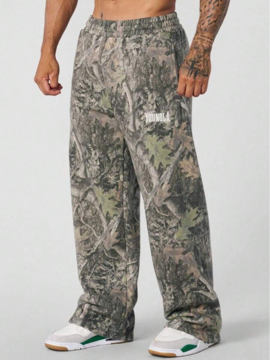 baggy jean hombre pantalones de hombre Hombre  casual  camuflaje digital estampado holgado pantalones deportivos pantalones de guardia - 2 - Ver 1