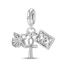 1 Piece 925 Sterling Silver Guardian Collection-Sacred Pendant, Lucky Pendant, Tarot Card Pendant, Guardian Hand Pendant, Angel Pendant, Suitable For Original Snake Chain Bracelets, Necklaces, Bracelets, Bead Strings, DIY Jewelry Making, Luxury BFF Gifts - Multicolor - View 13