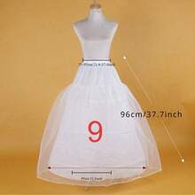 1pc Adjustable Waist Petticoat, Fluffy Round Crinoline Slip Suitable For Wedding Dress, Extra Puffy A-Line Pleated Skirt For Wedding Party - Multicolor - View 18