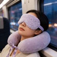 Soft Plush Sleep Eye Mask, Breathable & Skin-Friendly, Mini Mocha Cute Home Eye Shade - Multicolor - View 8