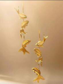 2PC Retro Gold Lucky Koi Fish Earrings |   Women's Chinese Style 3D Goldfish Tassel Long Cheongsam Dangle Earrings |   Exquisite Gold Plated Fortune Koi Drop Earrings |   Anti-Tarnish Elegant Traditional Statement Ear Jewelry |   Festival Party Banquet Gift For Her - 錦鯉耳環 - 查看 9