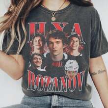 Connor Storrie Rozanov Bootleg Vintage Shirt Heated Hockey Rivalry Tee - 黑色 - 查看 1