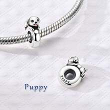 1Pc Gold Color Silver Color Lovely Animal Pet Dog Cat Elephant Lion Tiger Sloth Leopard Silicone Stopper Spacer Bead Charm Fit Bracelet Bangle Beads For Diy Jewelry Making Jewellery Accessories - Silver Or Gold - View 3