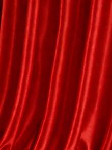 1pc Silky Red Satin Fabric, Faux Silk Draping Material, Dress Lining, DIY Clothing Fabric - Red - View 2
