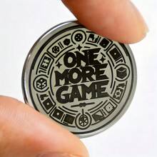 1枚双面“再玩一次”与“该睡觉了”纪念币，游戏玩家抉择币，生日礼物，父亲节礼物，复活节礼物，活动派对用品，适合新年、情人节和各种派对活动 - 彩色 - 查看 4
