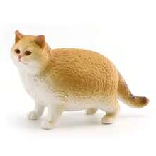 1个迷你逼真宠物猫模型桌面摆件，手工动物雕像：送给爱猫人士、宠物爱好者、宰牲节、婚礼季、返校季、女性、生日的惊喜礼物 - 彩色 - 查看 8