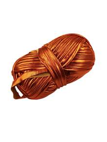 1 件黑色金属色闪亮布条，人造皮革柔软手工编织包工艺材料，彩虹色纱线 - 黑色 - 查看 20