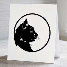 创意猫咪模具，DIY剪贴簿相册和压花模板，贺卡制作工具，卡片纸切割工艺品，礼品卡制作模板模切。 - 銀色 - 查看 2