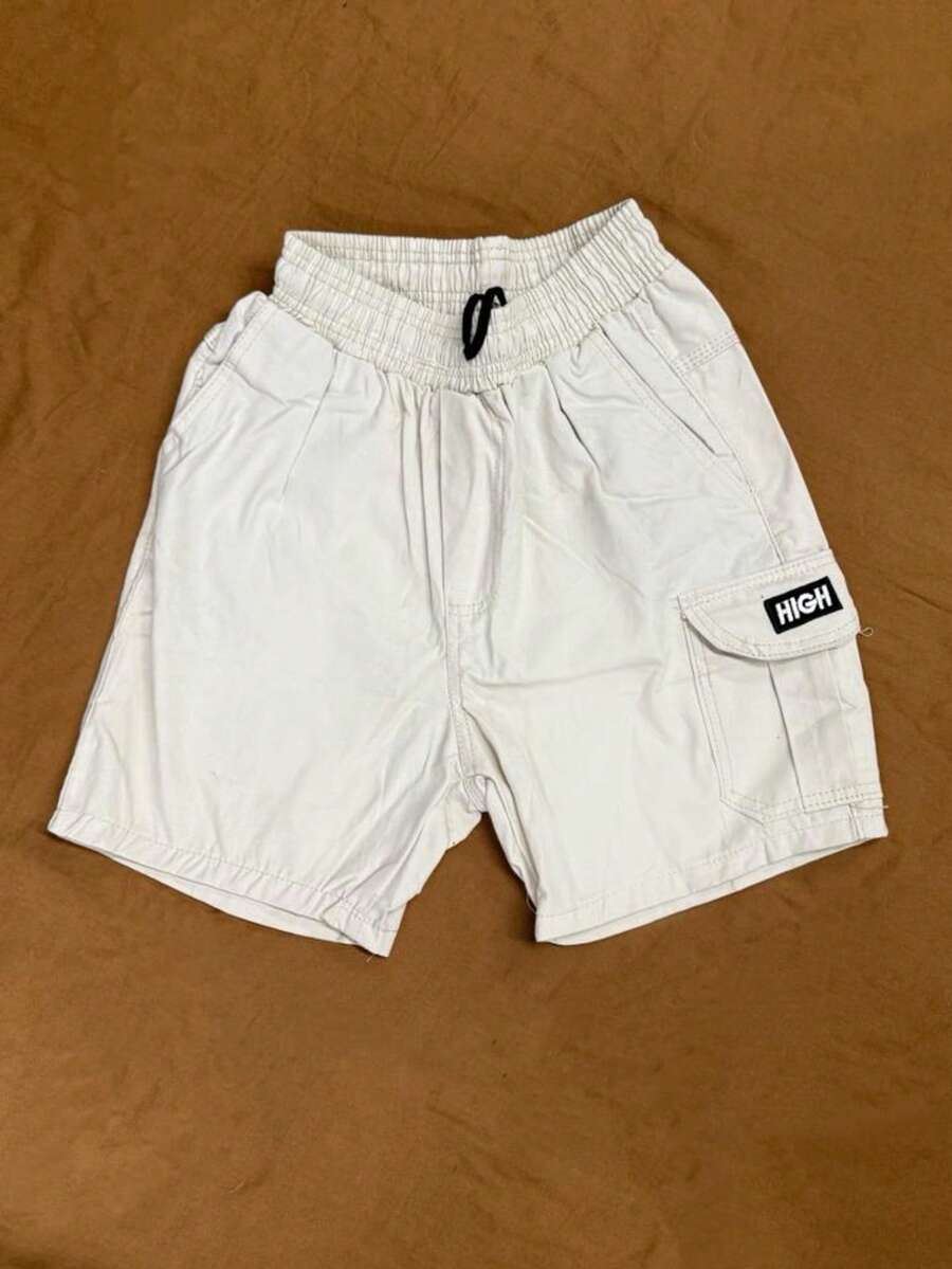 Cargo Shorts With Elastic Waistband, Direct From The Factory. - 焦糖 - 查看 1