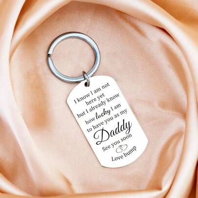 1pc New Dad Gifts Pregnancy Announcement For Dad Daddy To Be Gifts First Fathers Day Gift Ideas Expecting Soon To Be Dads Keychain
